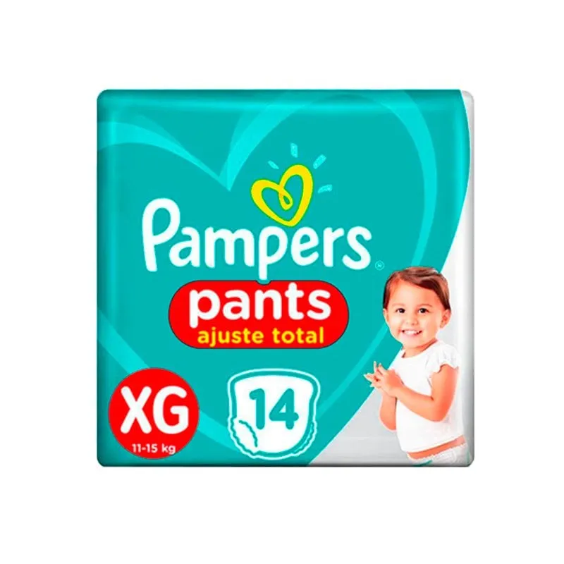 Fralda Pampers Pants Ajuste Total Tamanho XG Com 14 Unidades