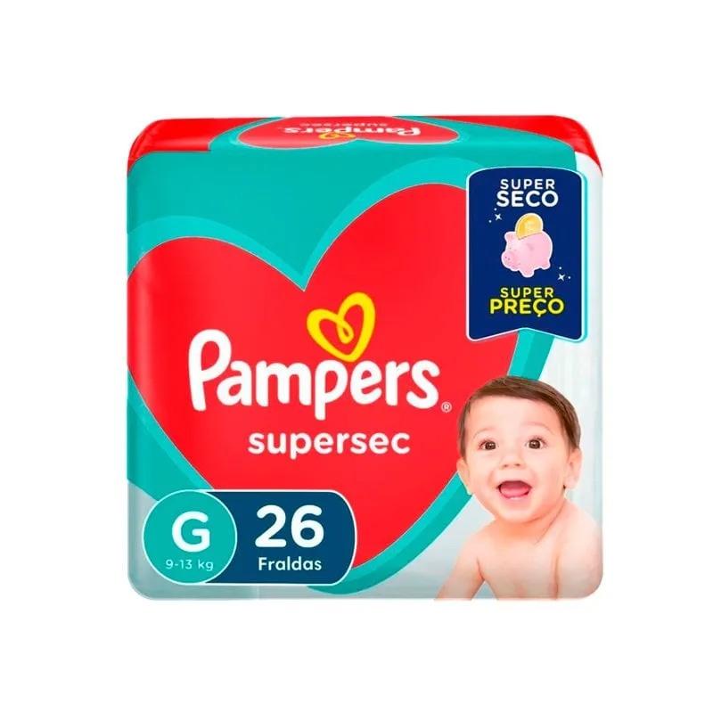 Fralda Pampers Super Sec G 26 Unidades