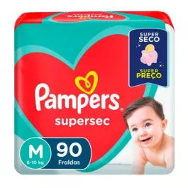 Fralda Pampers Supersec M 90 Unidades