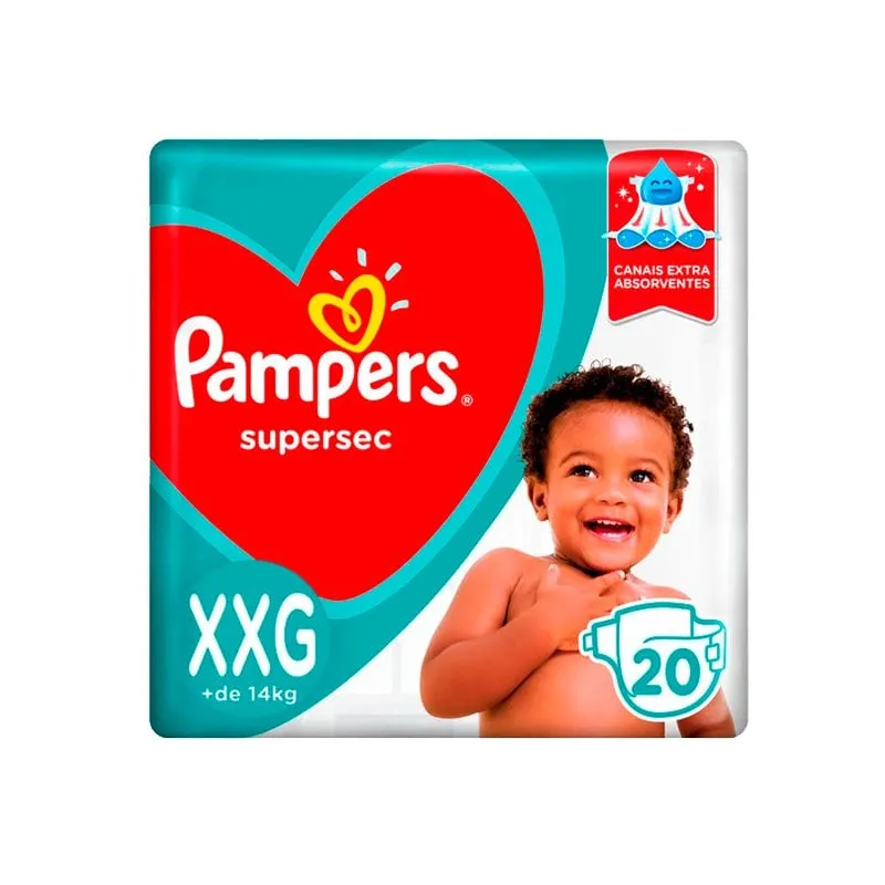 Fralda Pampers Supersec XXG Com 20 Unidades