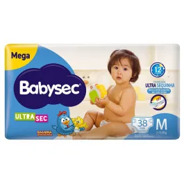Fralda Babysec Ultrasec Mega M 38 Unidades