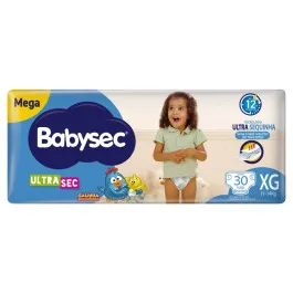 Fralda Babysec Ultrasec Mega XG 30 Unidades