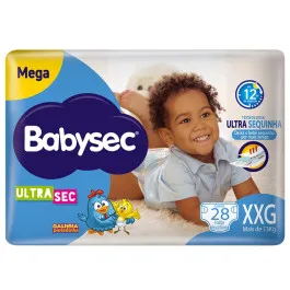 Fralda Babysec Ultrasec Mega XXG 28 Unidades
