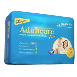 Fralda Geriatrica Adultcare Plus G 24 Unidades