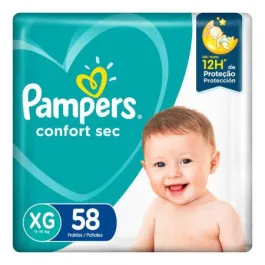 Fralda Pampers Confort Sec XG 58 Unidades
