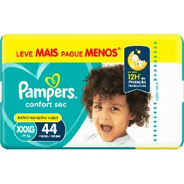 Fralda Pampers Confort Sec XXXG 44 Unidades