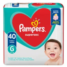 Fralda Pampers Supersec G 40 Unidades