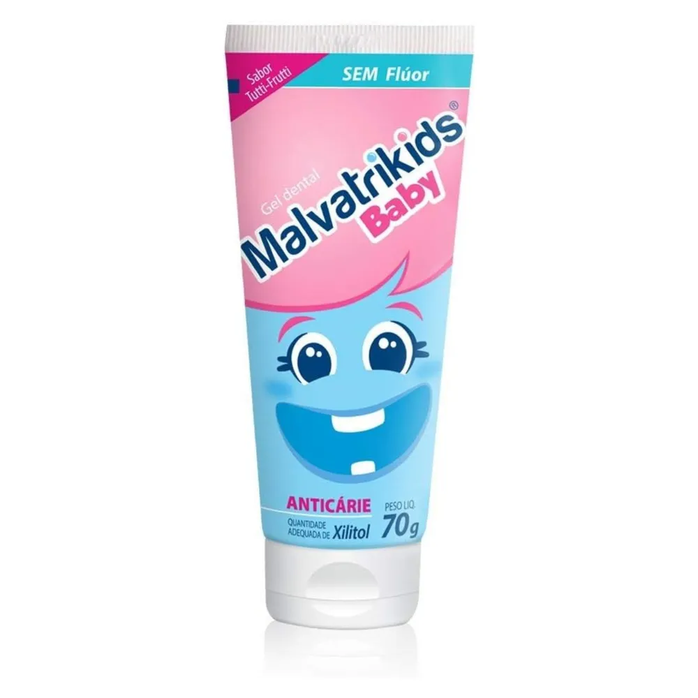 Gel Dental Infantil Malvatrikids Baby Sem Flúor 70g