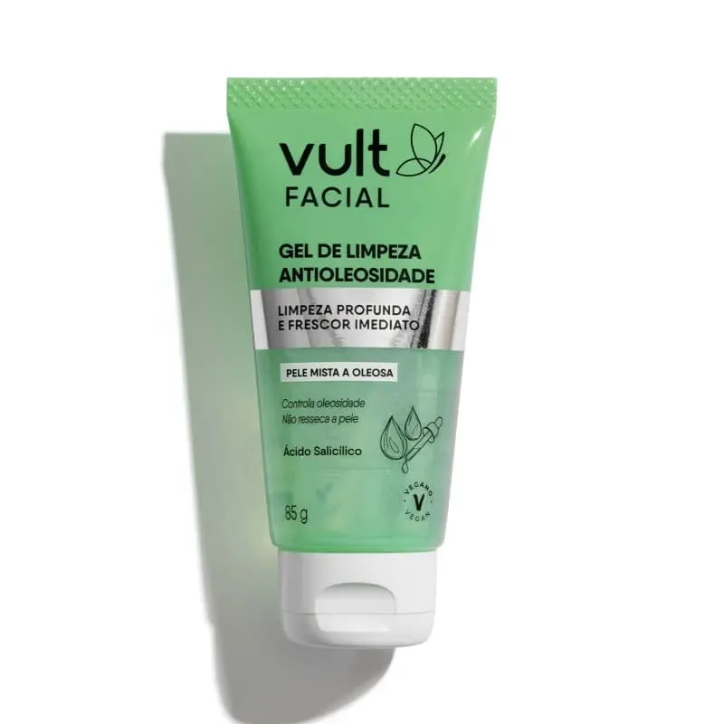 Gel de Limpeza Facial Antioleosidade Vult 85g