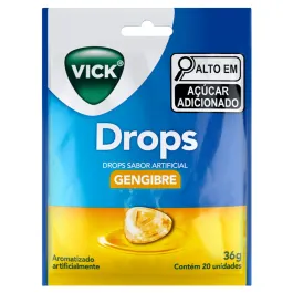 Pastilha - Vick Drops Gengibre - 20 unidades