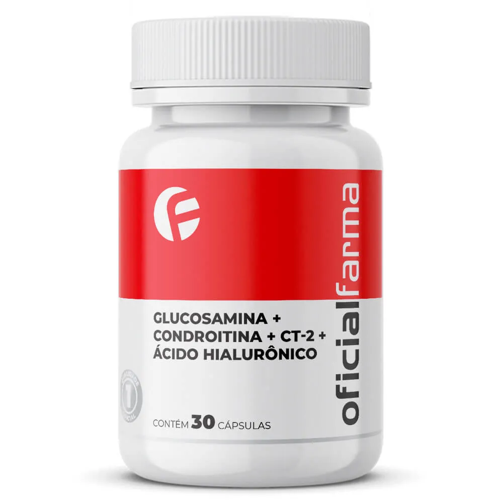 Glucosamina + Condroitina + CT-2 + Ácido Hialurônico 30 Cápsulas
