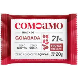 Snack de Goiabada Como Amo - Zero Açúcar e Zero Glúten 20g