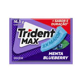 Chiclete Trident Max Menta Blueberry 16,5g - 1 Unidade