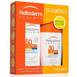 Kit Protetor Solar Helioderm Suncare FPS30 Protetor Facial FPS50 120ml + 50g