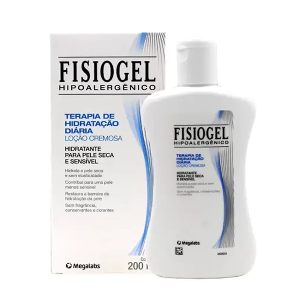 Hidratante Corporal Fisiogel Loção Cremosa Pele Seca e Sensível com 200ml