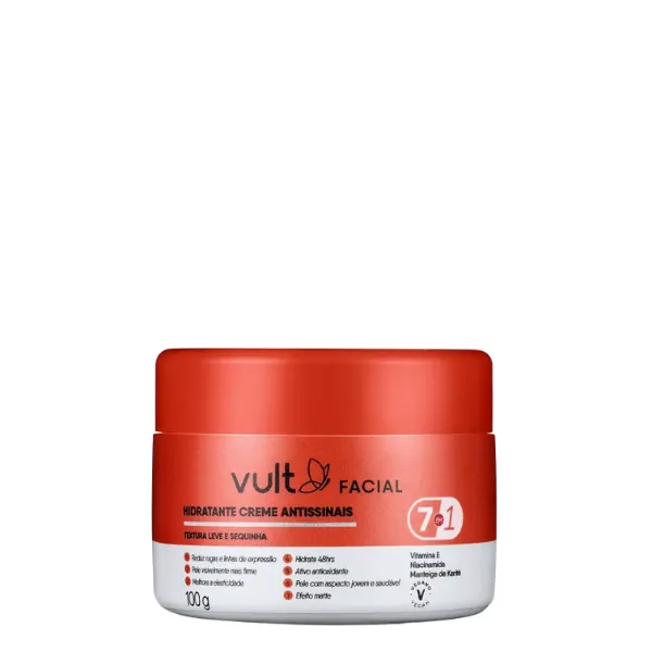 Hidratante Facial Creme Antissinais 100gr Vult