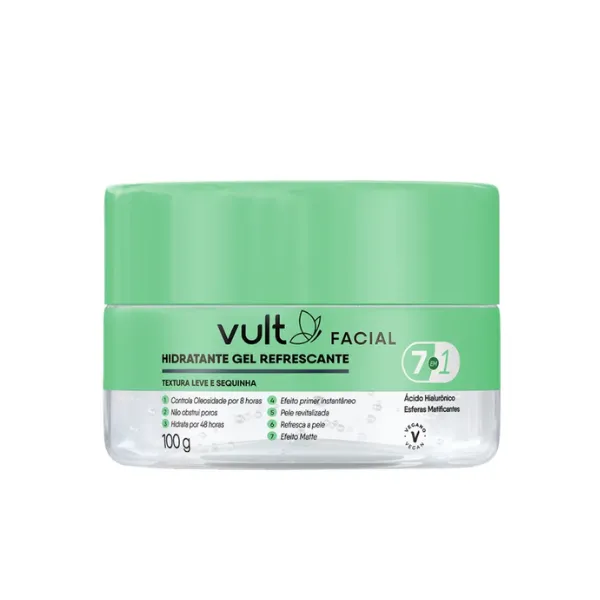 Hidratante Facial Gel Refrescante 100gr Vult