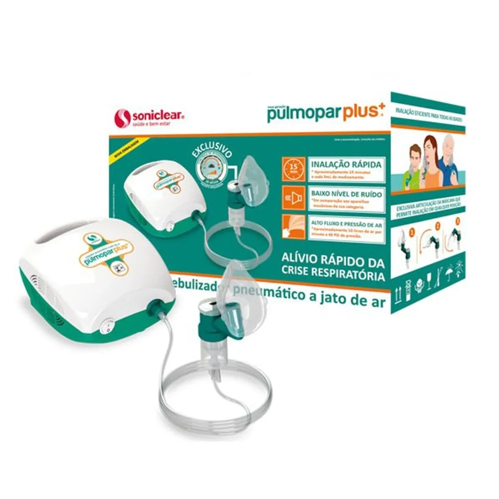 Inalador e Nebulizador Pulmopar Plus Soniclear Pistão