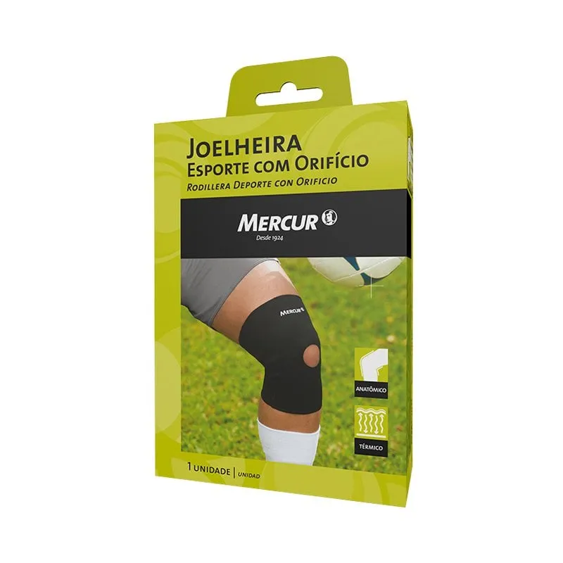 Joelheira Esporte com Orifício Mercur Tamanho G
