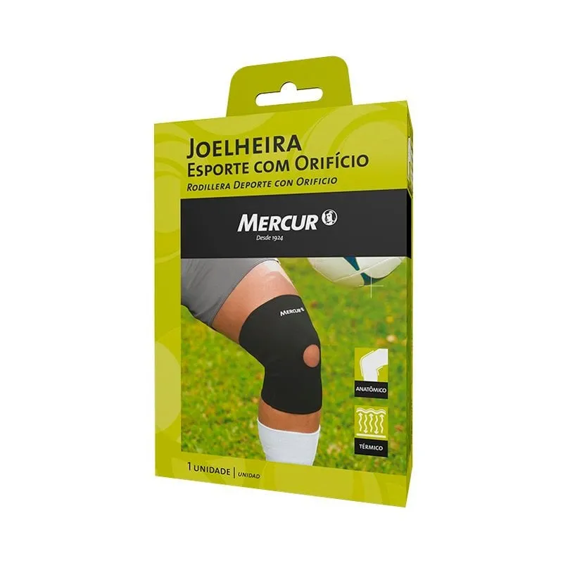 Joelheira Esporte Com Orifício Mercur tamanho P