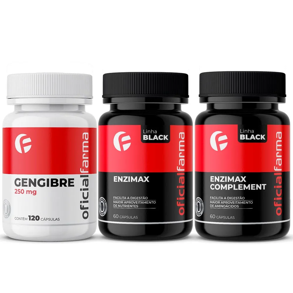 Gengibre 250Mg 120 Cápsulas + Enzimax Black
