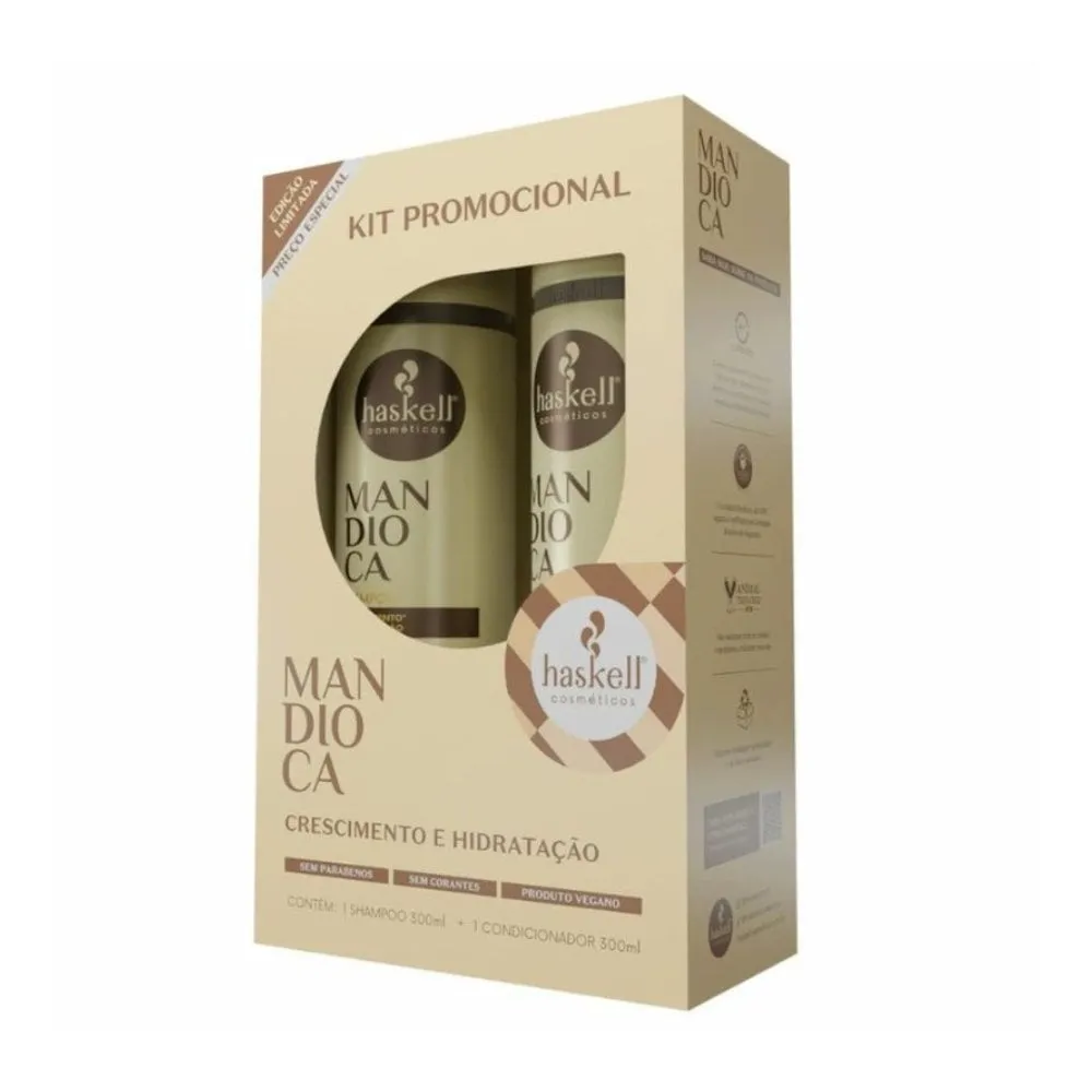 Kit Haskell Mandioca Shampoo 300ml + Condicionador 300ml