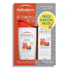 Kit Protetor Solar Helioderm Suncare FPS50 200ml + Protetor Facial FPS50 50g