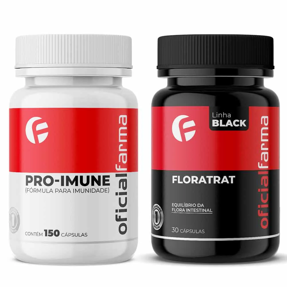 Pró-Imune (Fórmula para Imunidade) 150 Cápsulas + Floratrat black