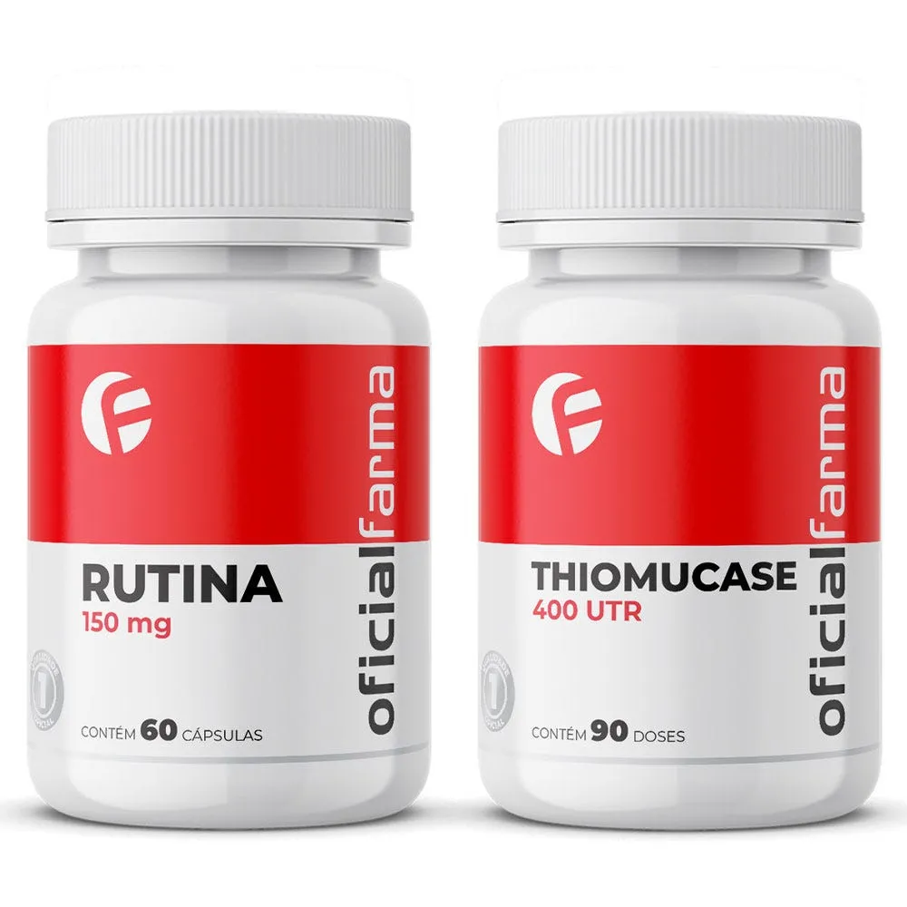 Rutina 150mg 60 Cápsulas + Thiomucase 400 UTR 90 Doses