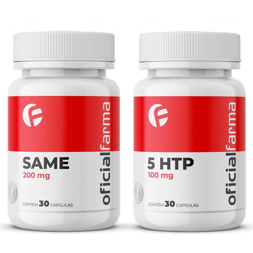 SAMe 200mg 30 Cápsulas + 5 Htp 100mg 30 Cápsulas (Grifonia Simplicifolia)