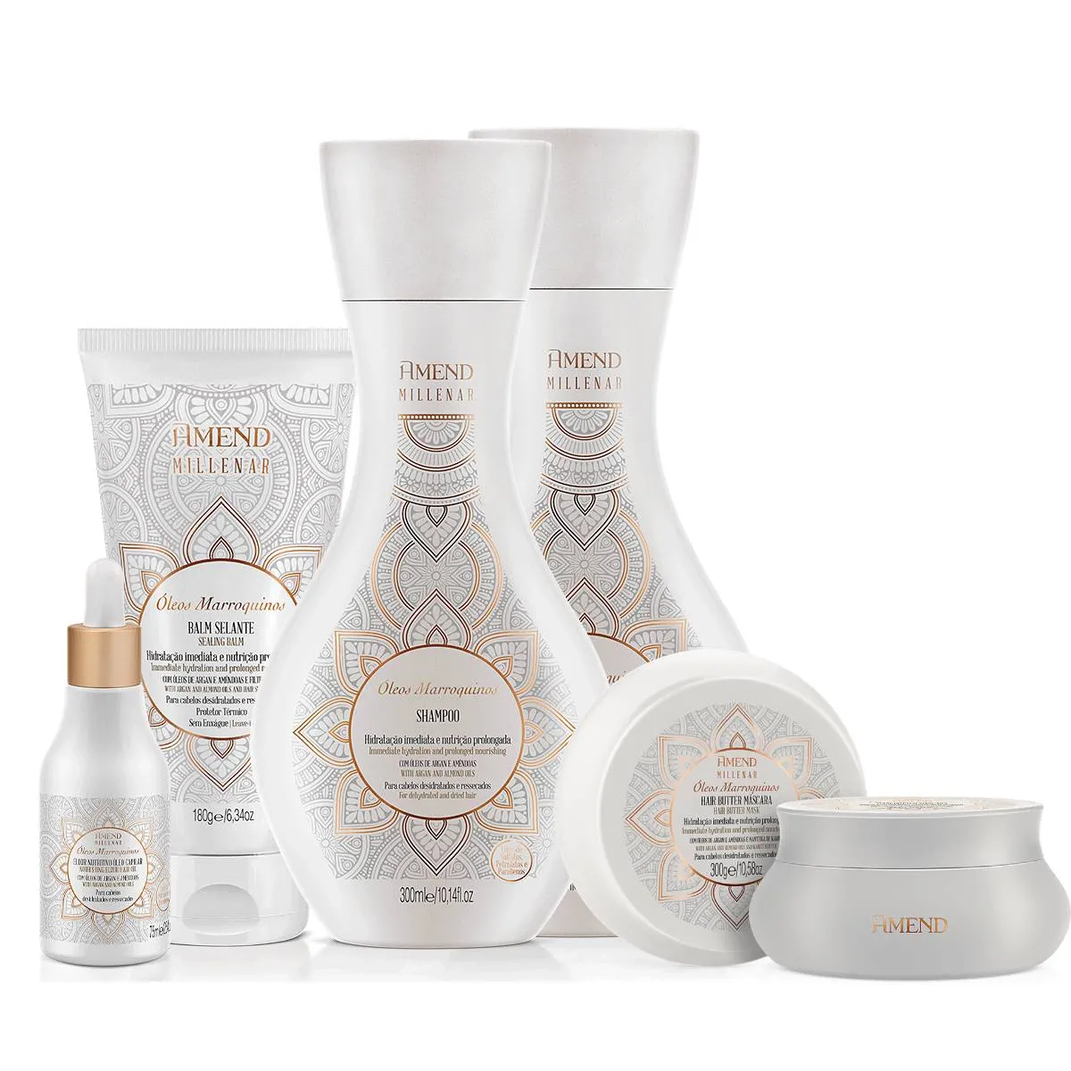 Kit Amend Millenar Óleos Marroquinos(5 Produtos)
