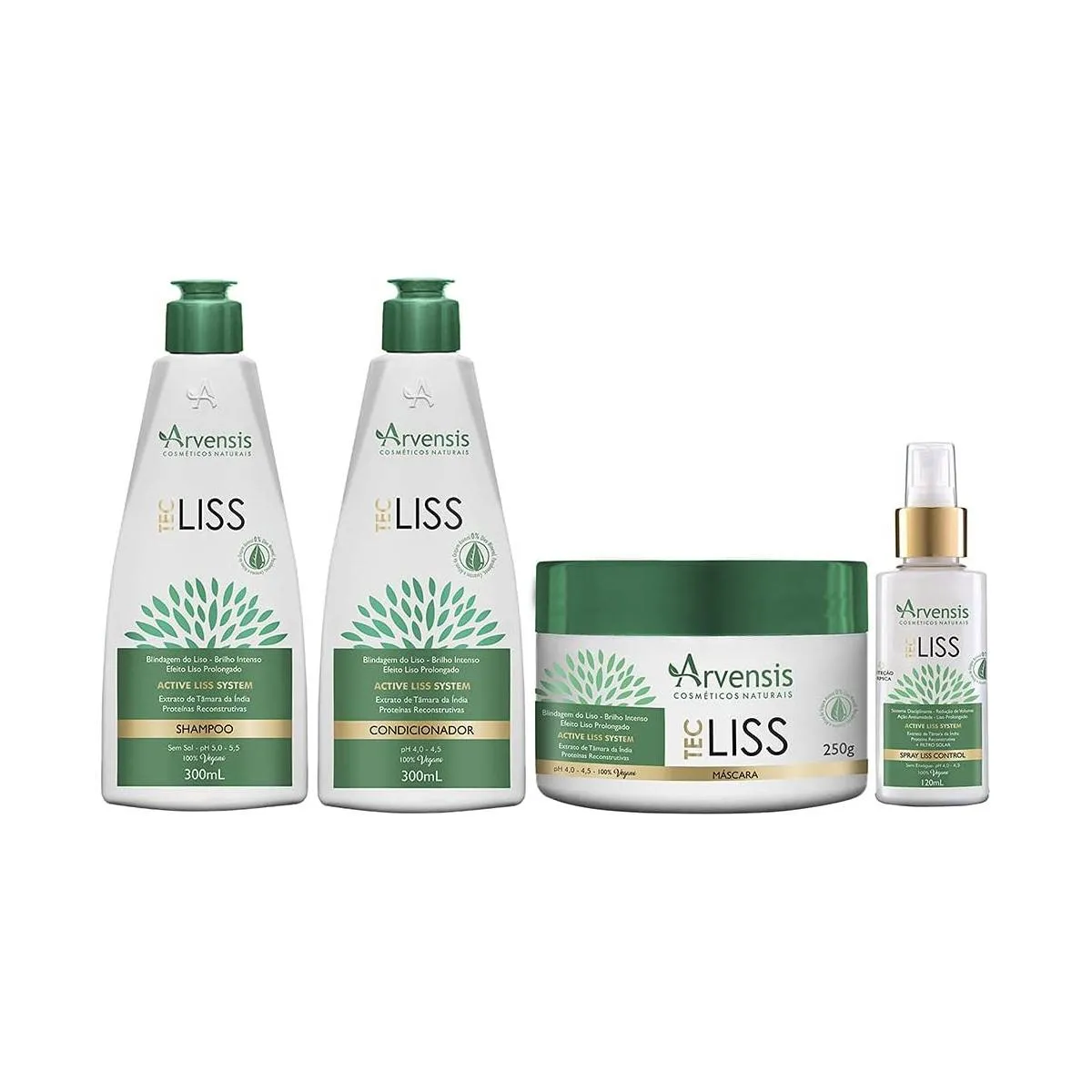 Kit Arvensis Tec Liss Completo (4 Itens)