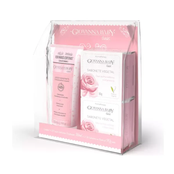 Kit Giovanna Baby Classic Loção 50g+2 Sabonete Vegetal 90gr