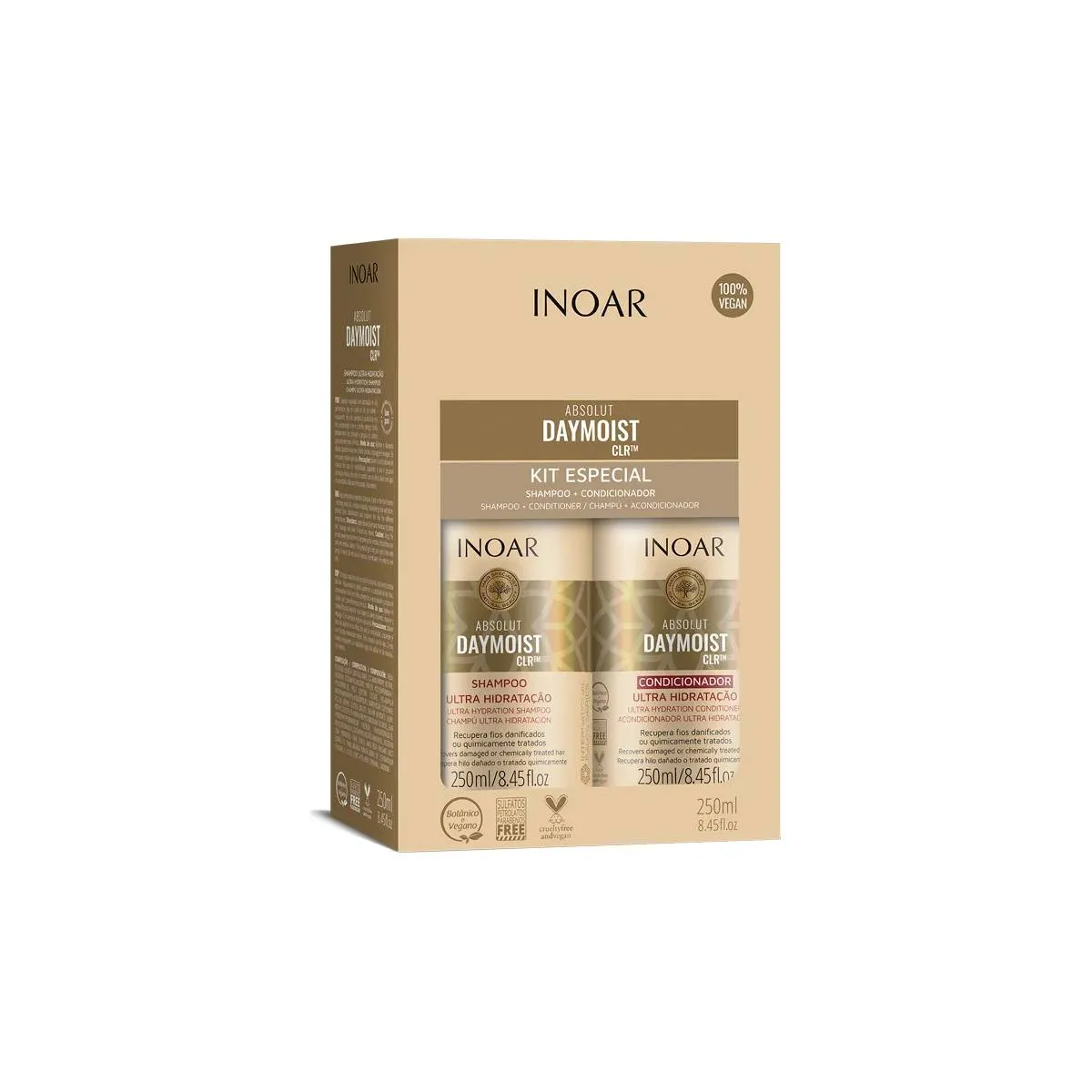 Kit Inoar Absolut Daymoist Clr 2x250ml