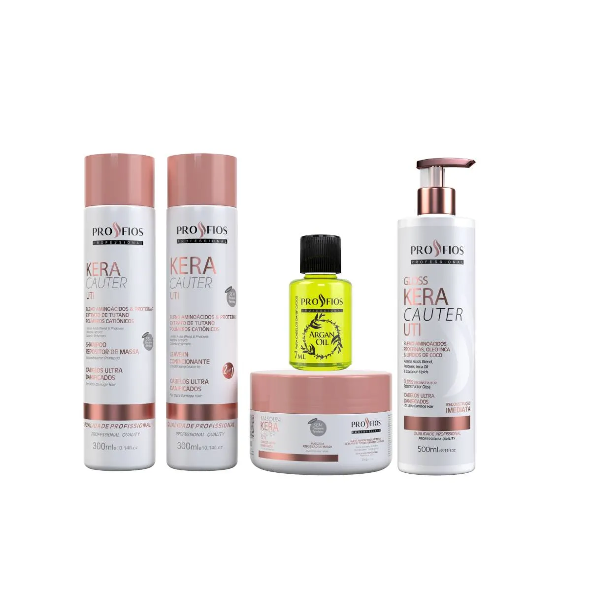 Kit Profios Keracauter (5 Itens)+1 Ampola 7ml(brinde)