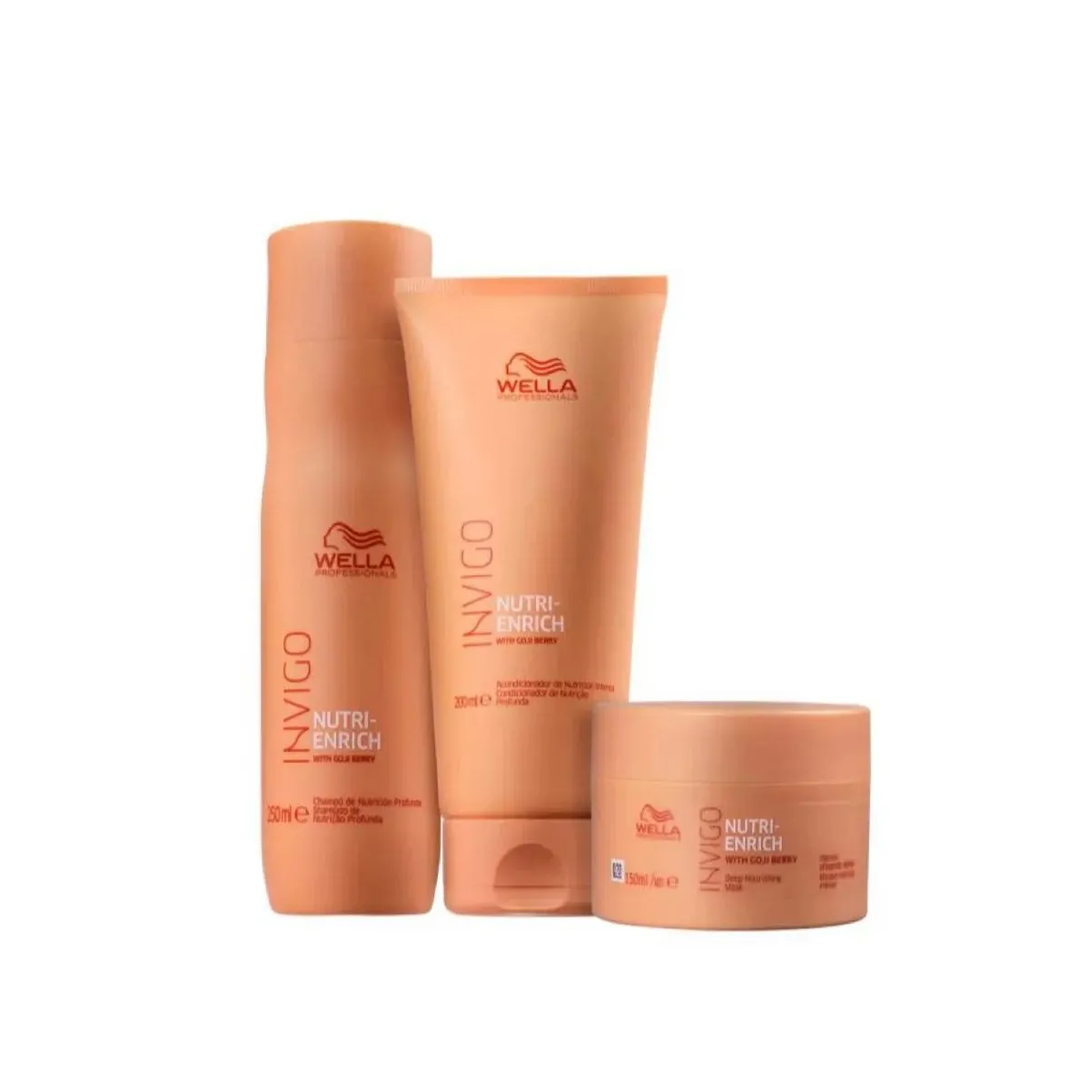 kit Wella Professionals Invigo Nutri Enrich Shampoo 250ml+Condicionador 200ml+Máscara 150ml (3 Produtos)