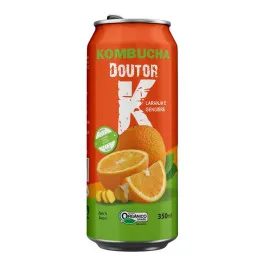 Kombucha Orgânico Sabor Laranja e Gengibre Doutor K 350ml