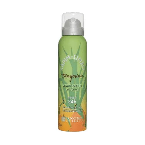 Desodorante Capim-Limão Tangerina 150ml - L'OCCITANELOCCITANEViajando de terra em terra, o vento livre que corre pelo Brasil e sopra seu frescor típico de cada região, leva consigo suas folhas e sementes, seus sabores e perfumes, suas sensações e especiali