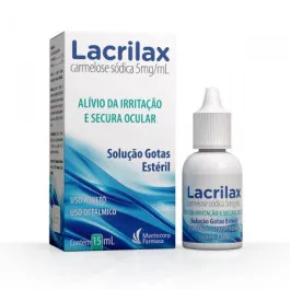 Lacrilax 5mg 15ml - Lubrificante Oftálmico - Cosmed