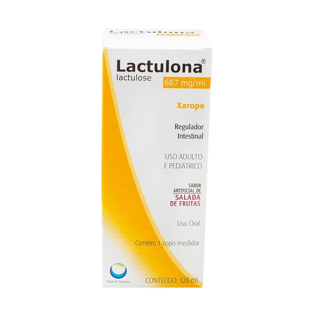 Lactulona 667mg xarope frasco com 120ml sabor salada de frutas