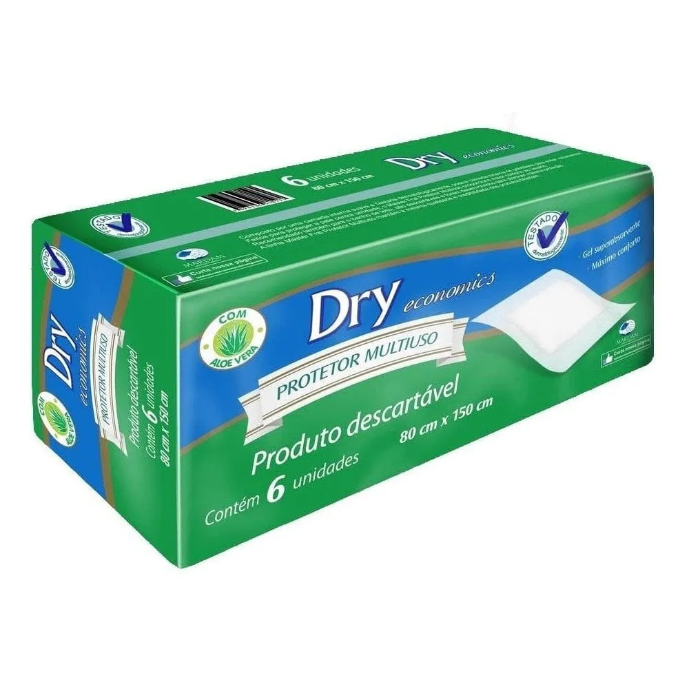 Lençol Dry Descartável Multiuso 6 Unidades