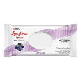 Lenços desinfetantes Lysoform Lavanda 36 Unidades