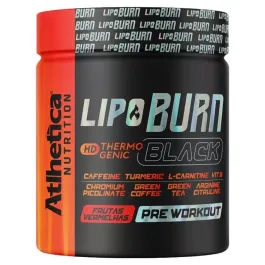 Pré-treino Lipo Burn Black Thermogenic - Frutas Vermelhas 200g - Atlhetica Nutrition