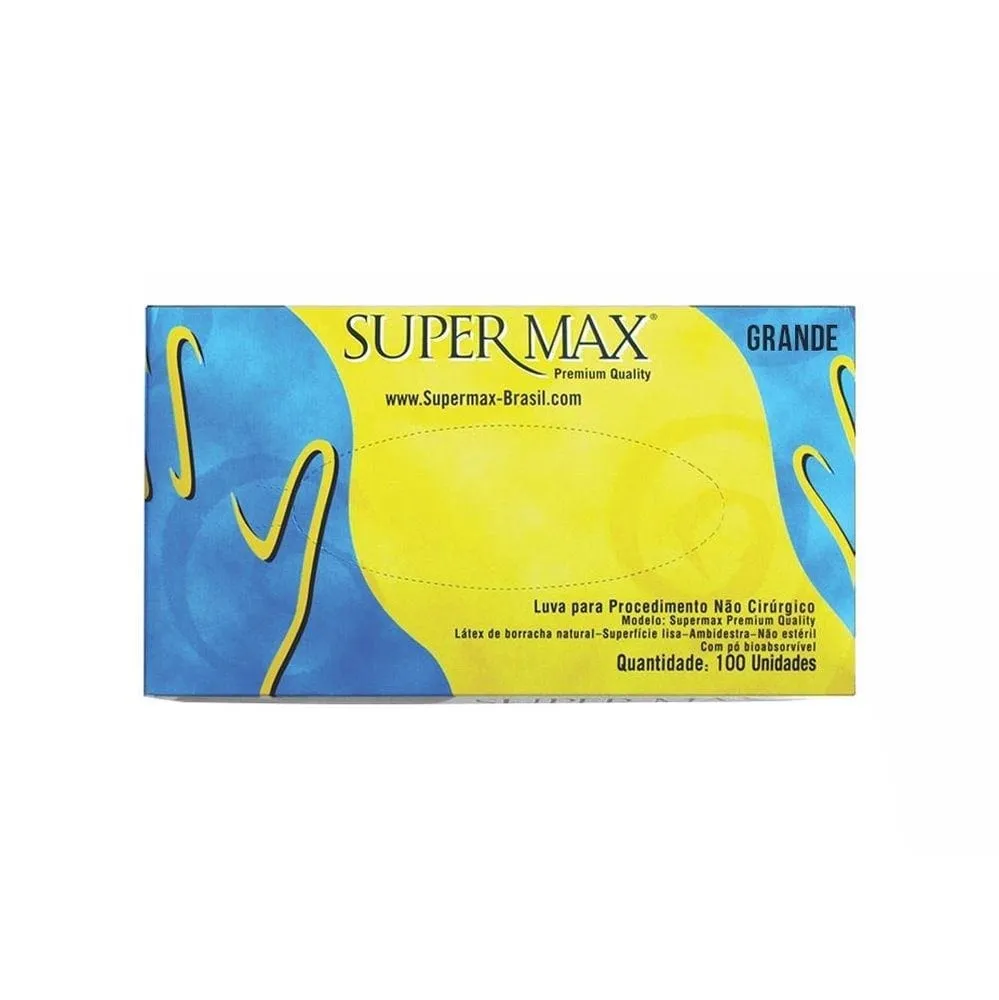 Luva de Procedimento Supermax Com Pó G 100Un