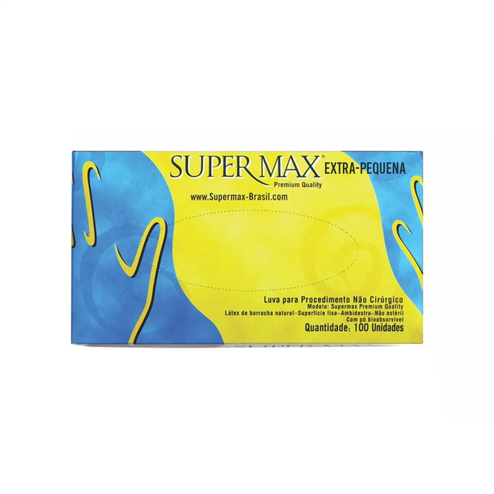 Luva de Procedimento Supermax Com Pó PP 100Un
