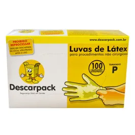 Luva Descarpack Latex P com Pó 100