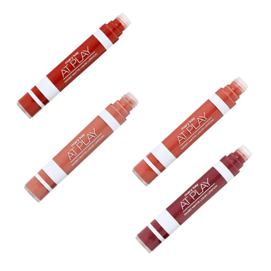 Batom Líquido Magic Mary Kay At Play™, 5,5g Ref : 10201858 vto. 09/25Adicione um toque de mágica a cada look com tons ousados do Batom Líquido Magic At Play™ em acabamento fosco que se transforma em efeito brilhante. Aplique facilmente a textura suave e cr