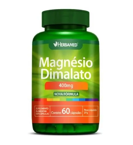MAGNÉSIO DIMALATO SIDNEY OLIVEIRA 60 CÁPSULAS HERBAMEDSITE DO FABRICANTE:Suplemento Alimentar de Magnésio Dimalato em cápsulas. Frasco com 60 cápsulas, INDICAÇÃO: O Magnésio auxilia na formação de ossos e dentes, no funcionamento muscular e no funcionament