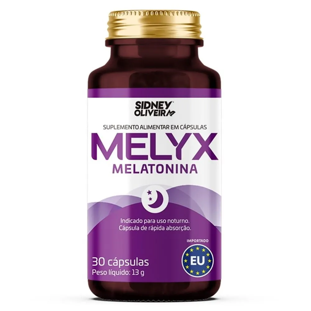 MMelatonina Melyx 210mcg 30 comprimidos Mastigáveis União Europeia Sidney Oliveira SIDNEY OLIVEIRA