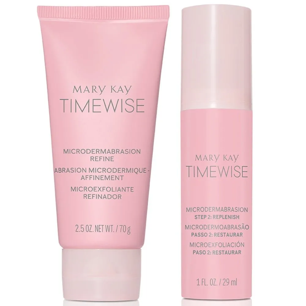 Mary Kay TimeWise® Kit Microdermobrasão 2 passos 70g + 28g - VAL. 10/2025Com resultados instantâneos de combate às linhas finas de expressão, poros aparente, até para os homens a redução de foliculos causados pelo barbear constante, e pele muito oleosa com